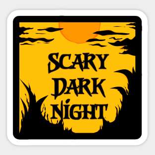 Scary dark night Sticker